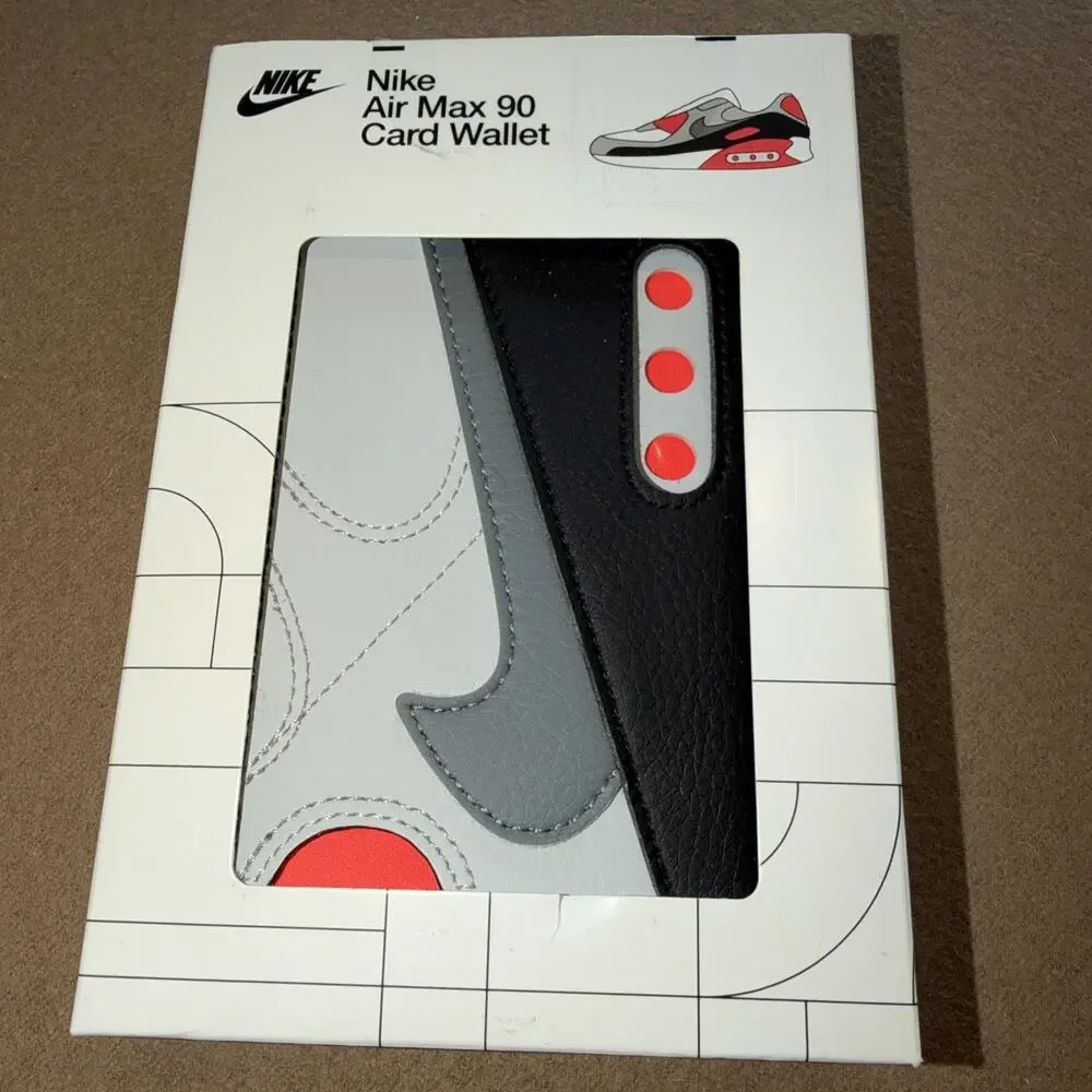 Nike Unisex Icon Air Max 90 Card Wallet Infrared/gray